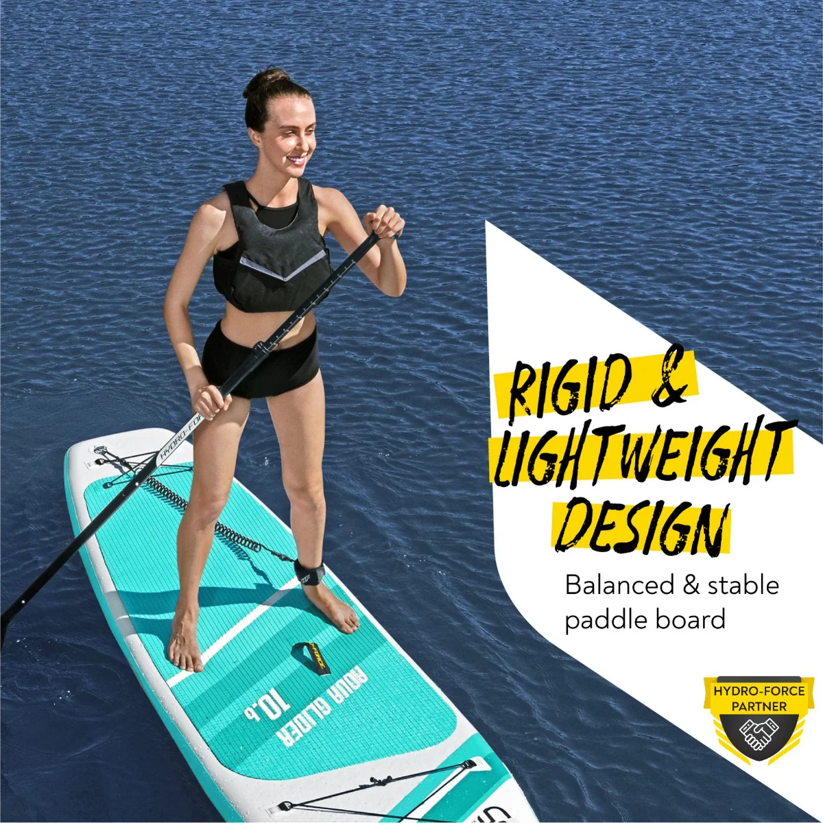 Hydro-Force 10FT 6 SUP Inflatable Stand Up Paddle Board Set Aqua Glider - Image 3