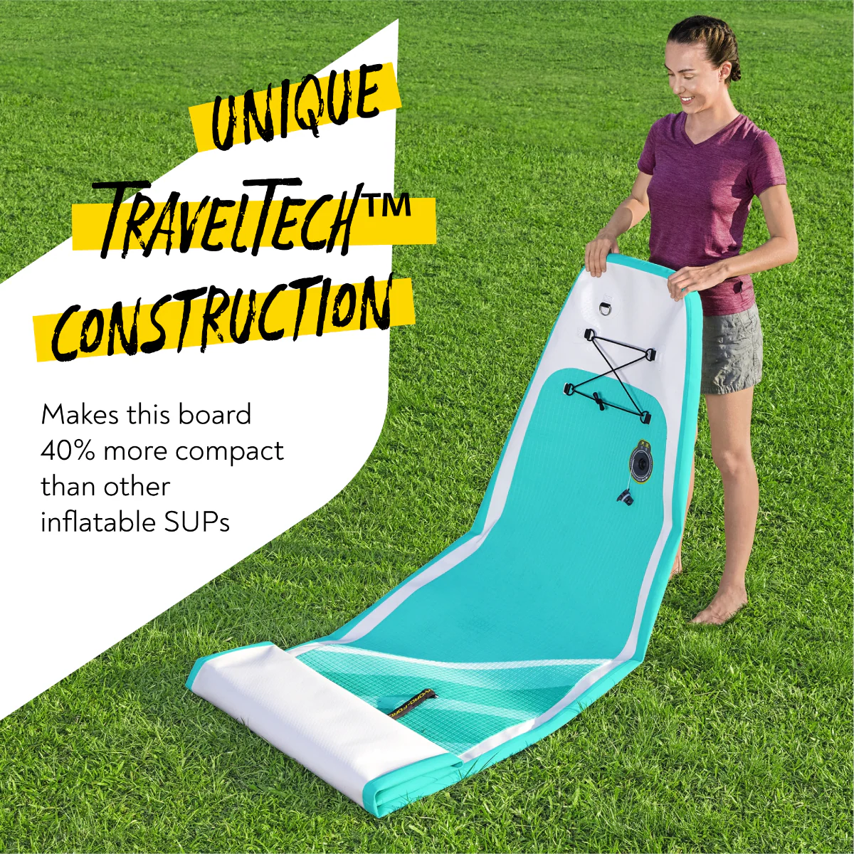 Hydro-Force 10FT 6 SUP Inflatable Stand Up Paddle Board Set Aqua Glider - Image 4