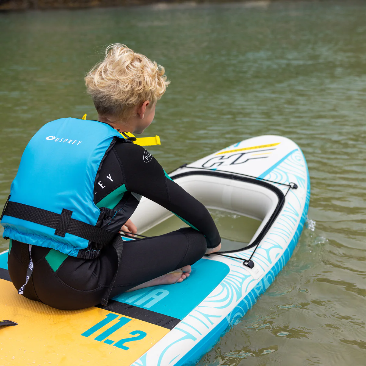 Hydro-Force 11FT SUP Inflatable Stand Up Paddle Board Set - Panorama - Image 2