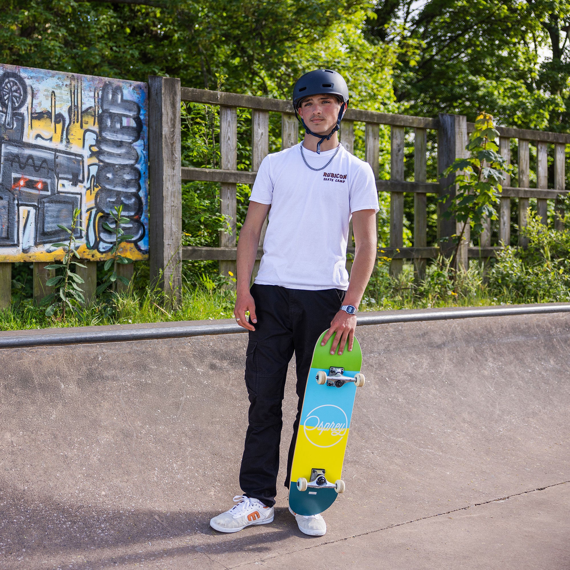 8" x 31" Complete Double Kick Skateboard - Blocks - Image 3