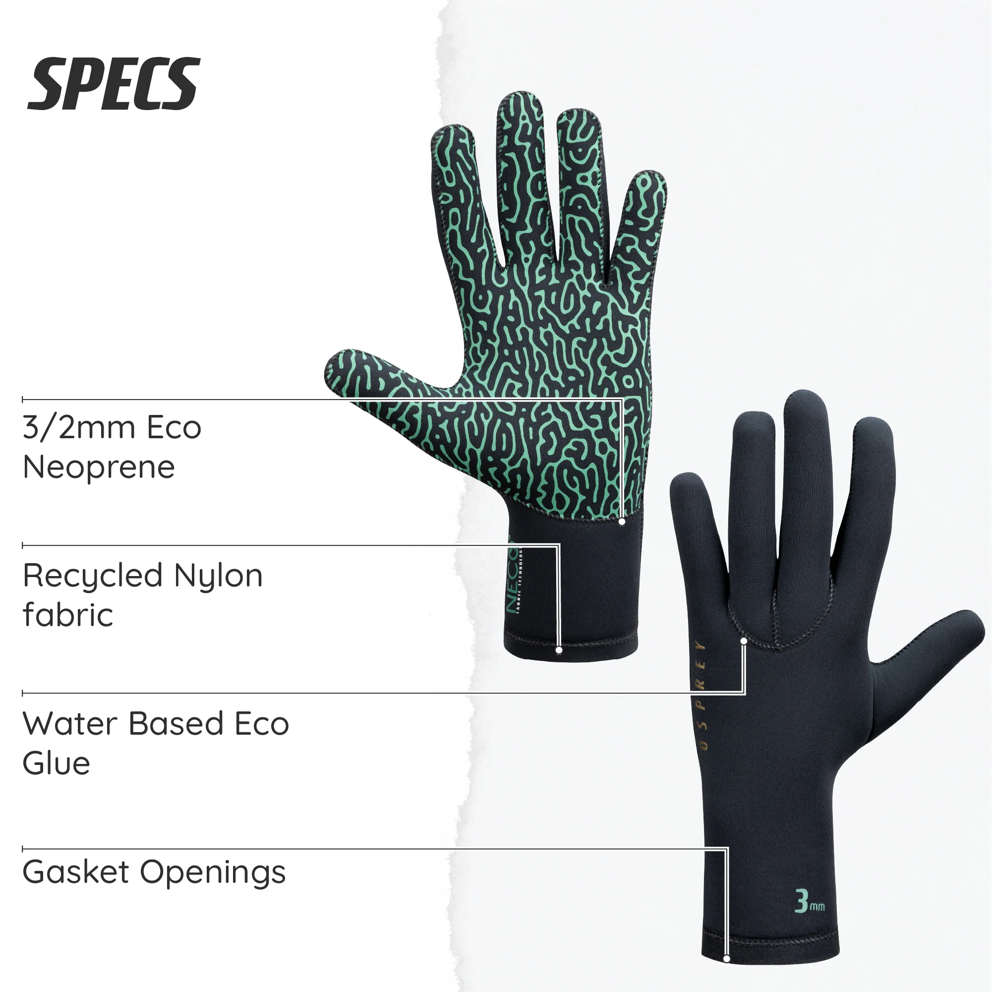 3mm Source Eco Wetsuit Gloves - Image 6