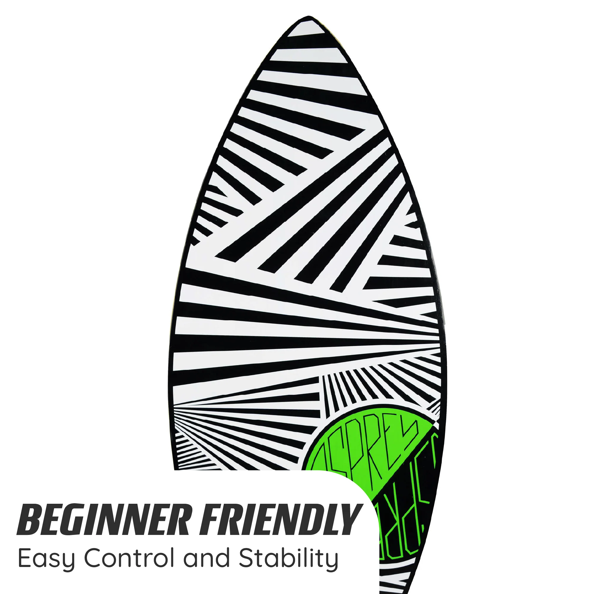 41" Skimboard Pin Tail Board - Zig Zag - Image 5