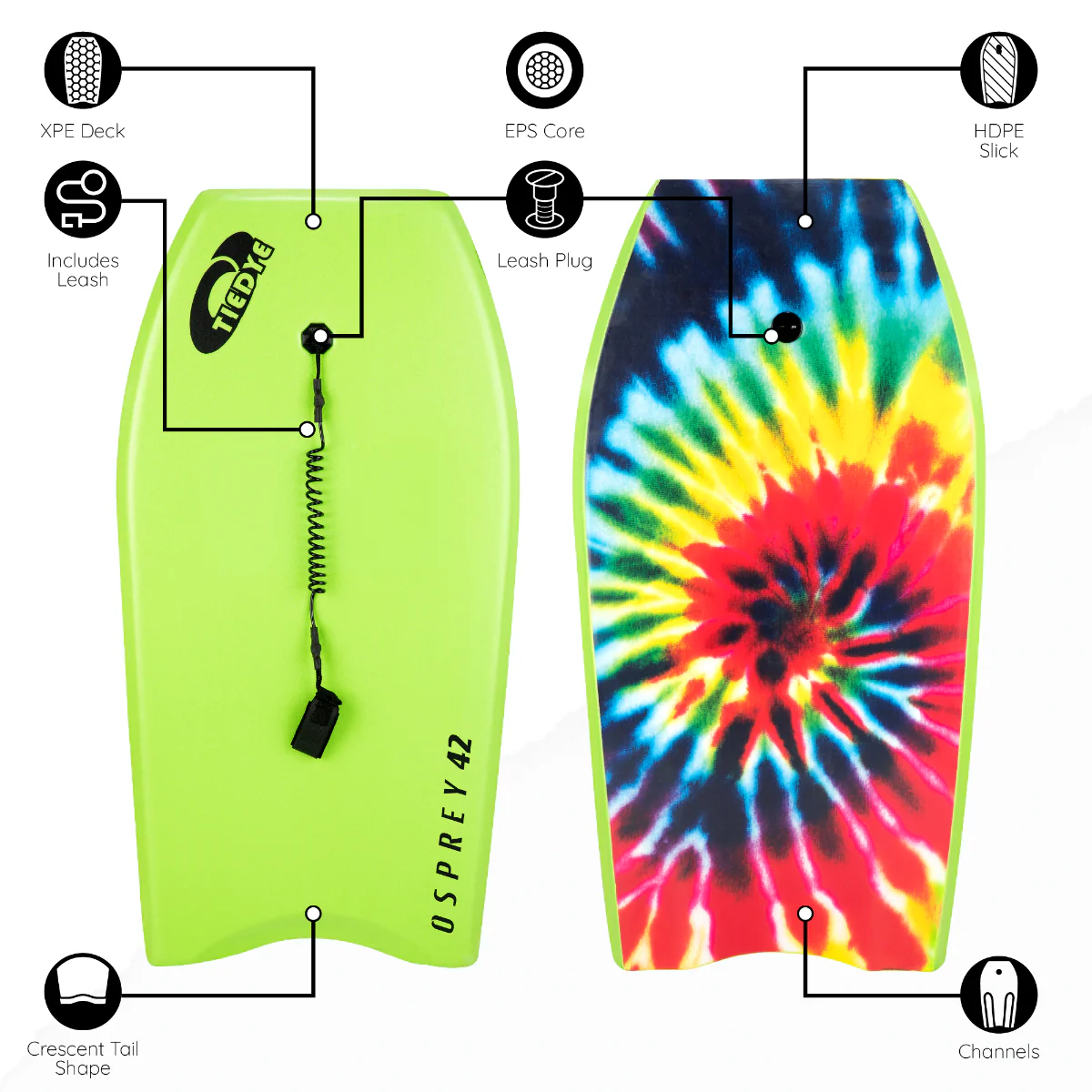 42" Bodyboard - Tie Dye - Image 7