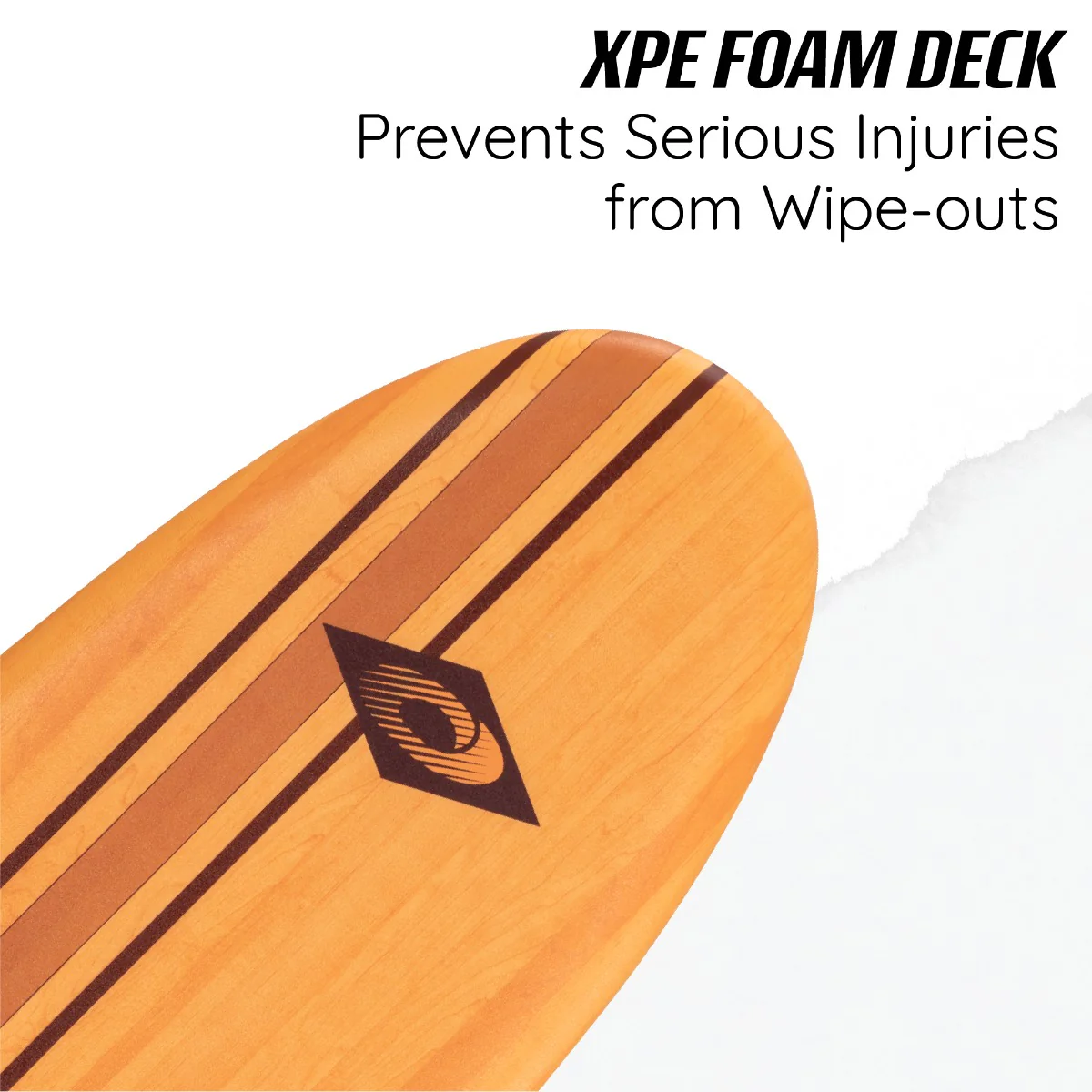 6ft Foam Surfboard- Pinstripe - Image 6