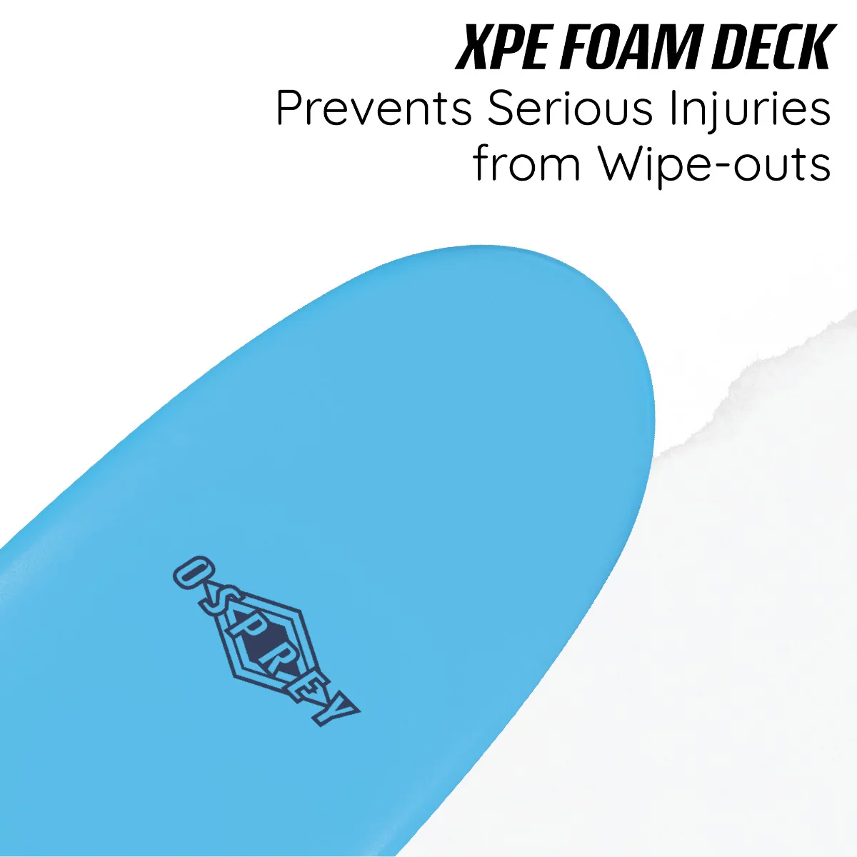 7ft 2in Foam Surfboard - Logo - Image 3