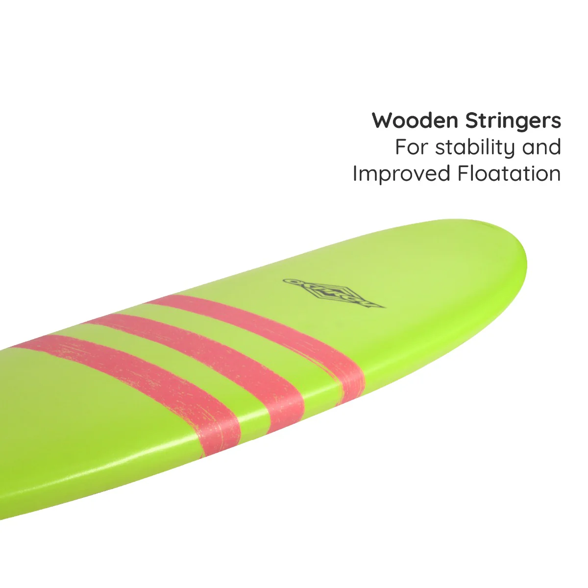 7ft 2in Foam Surfboard - Triband - Image 4