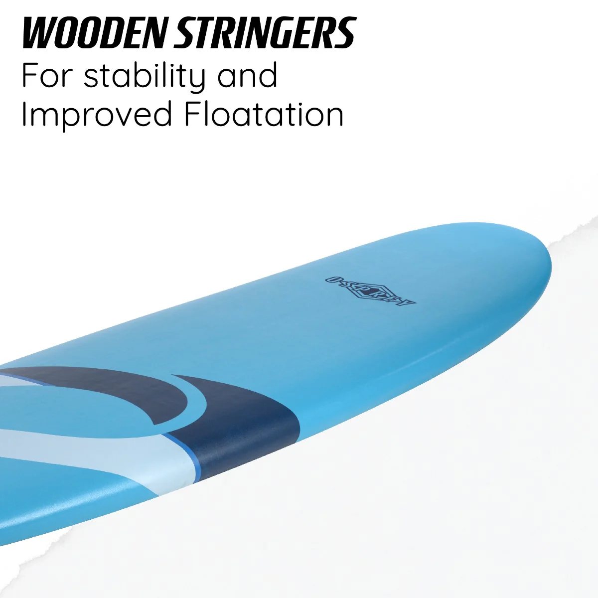 8ft 2in Foam Surfboard - Logo - Image 5
