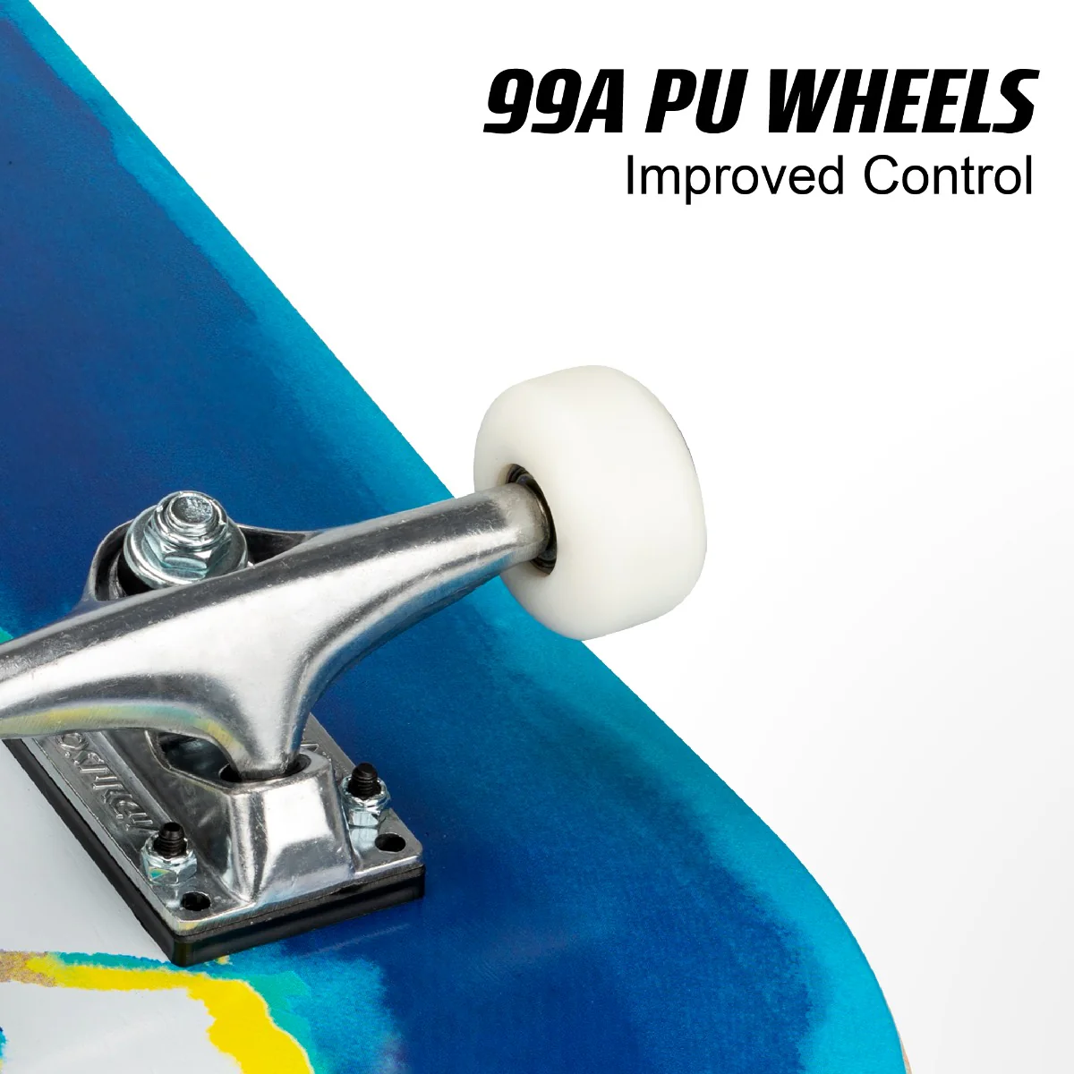 8" x 31" Complete Double Kick Skateboard - Brush - Image 5