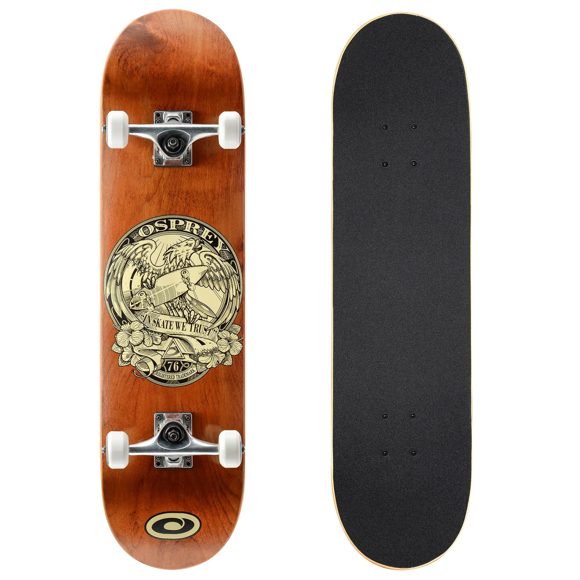 8" x 31" Complete Double Kick Skateboard - In SK8 We Trust