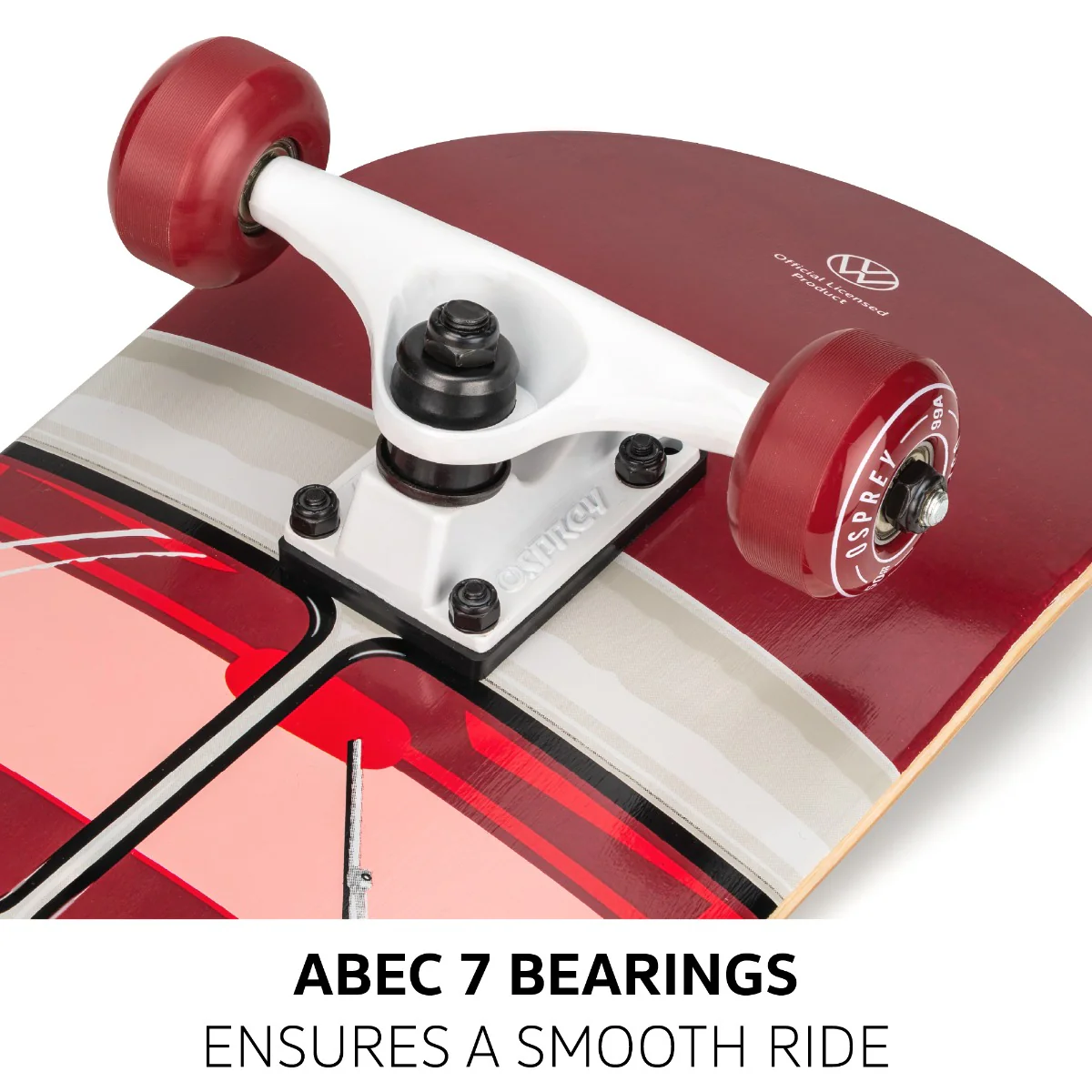 8" x 31" Complete Double Kick Skateboard - VW 1 and Only - Image 4