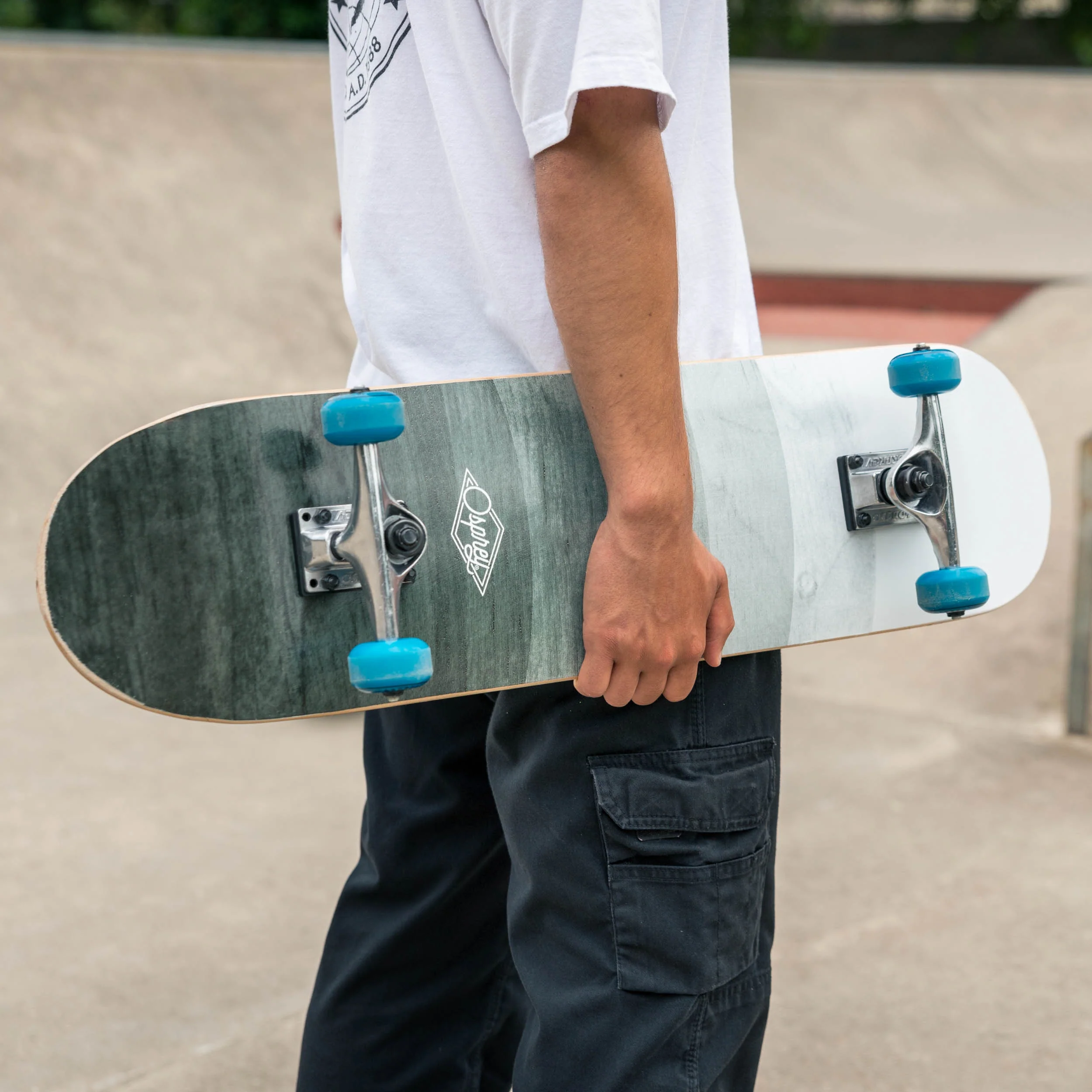 8" x 31" Complete Double Kick Skateboard - Wood Fade - Image 3
