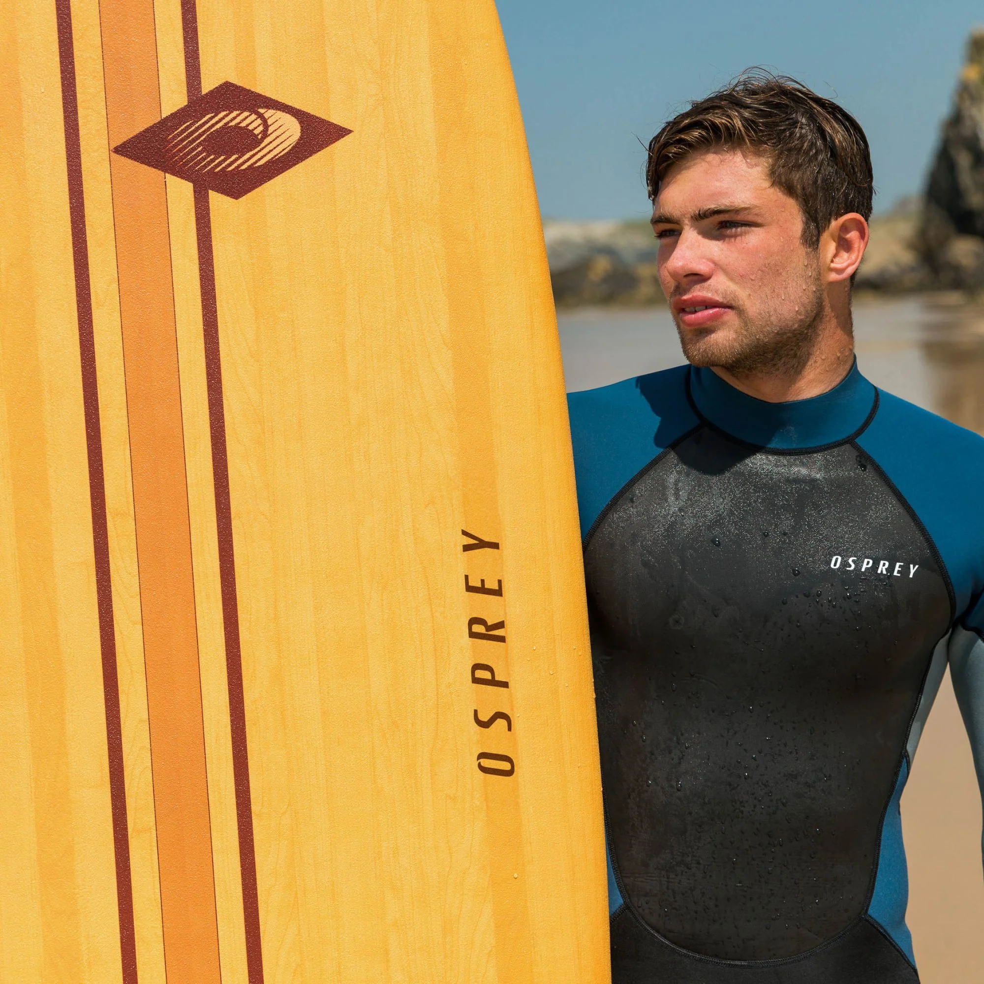 9ft 3in Foam Surfboard - Pinstripe - Image 3