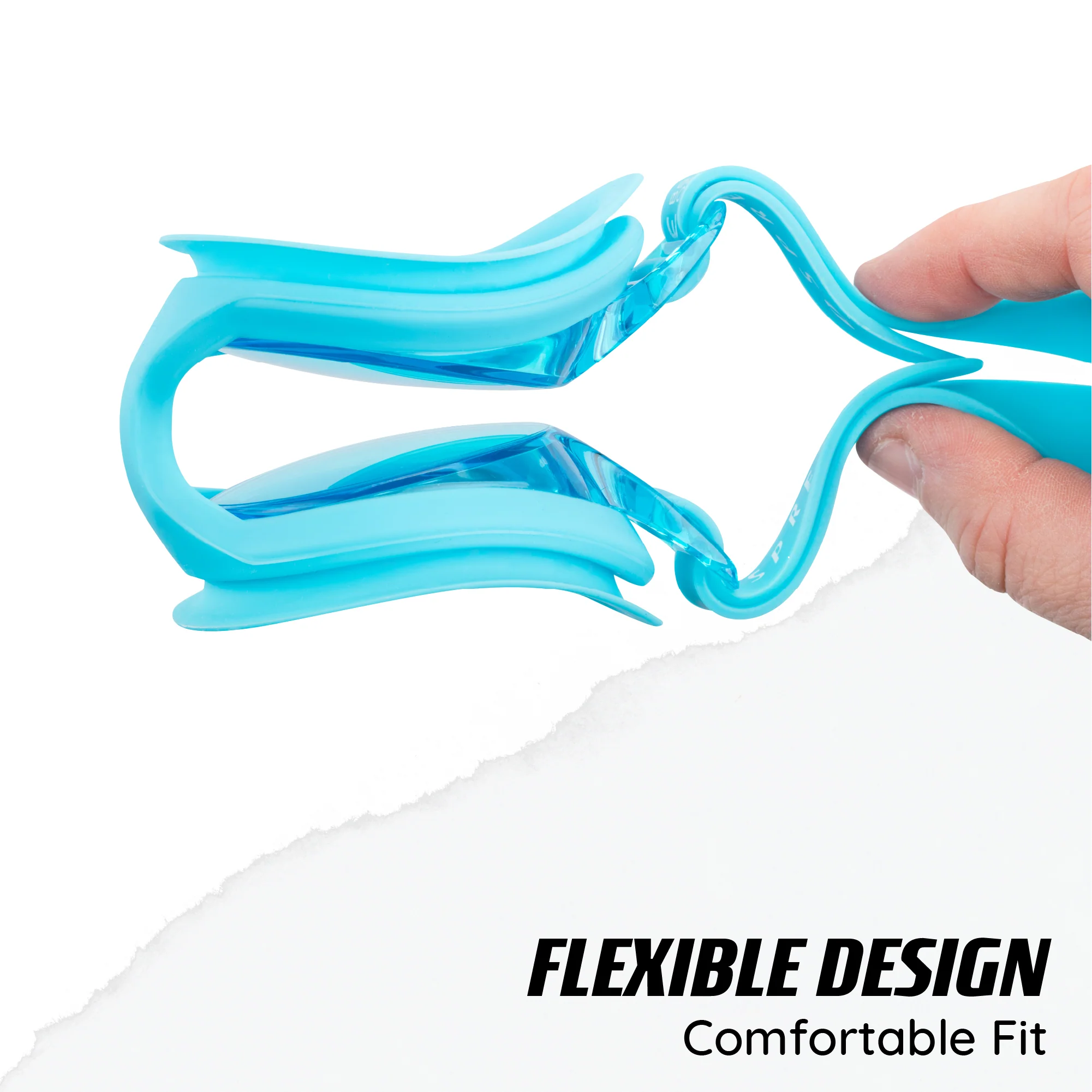 Adult Race Swim Goggles - Blue - Image 3