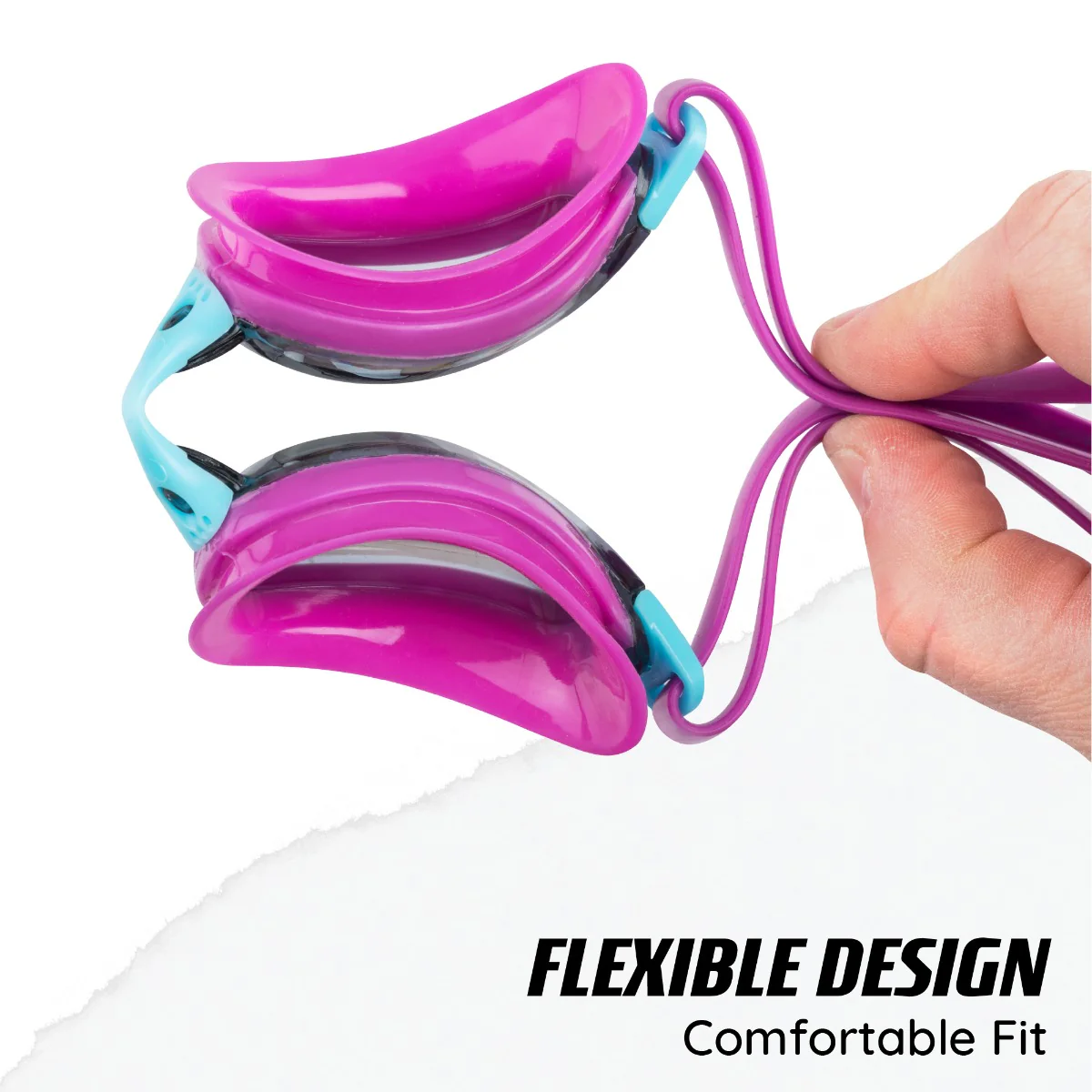 Adult Race Swim Goggles - Purple - Image 4