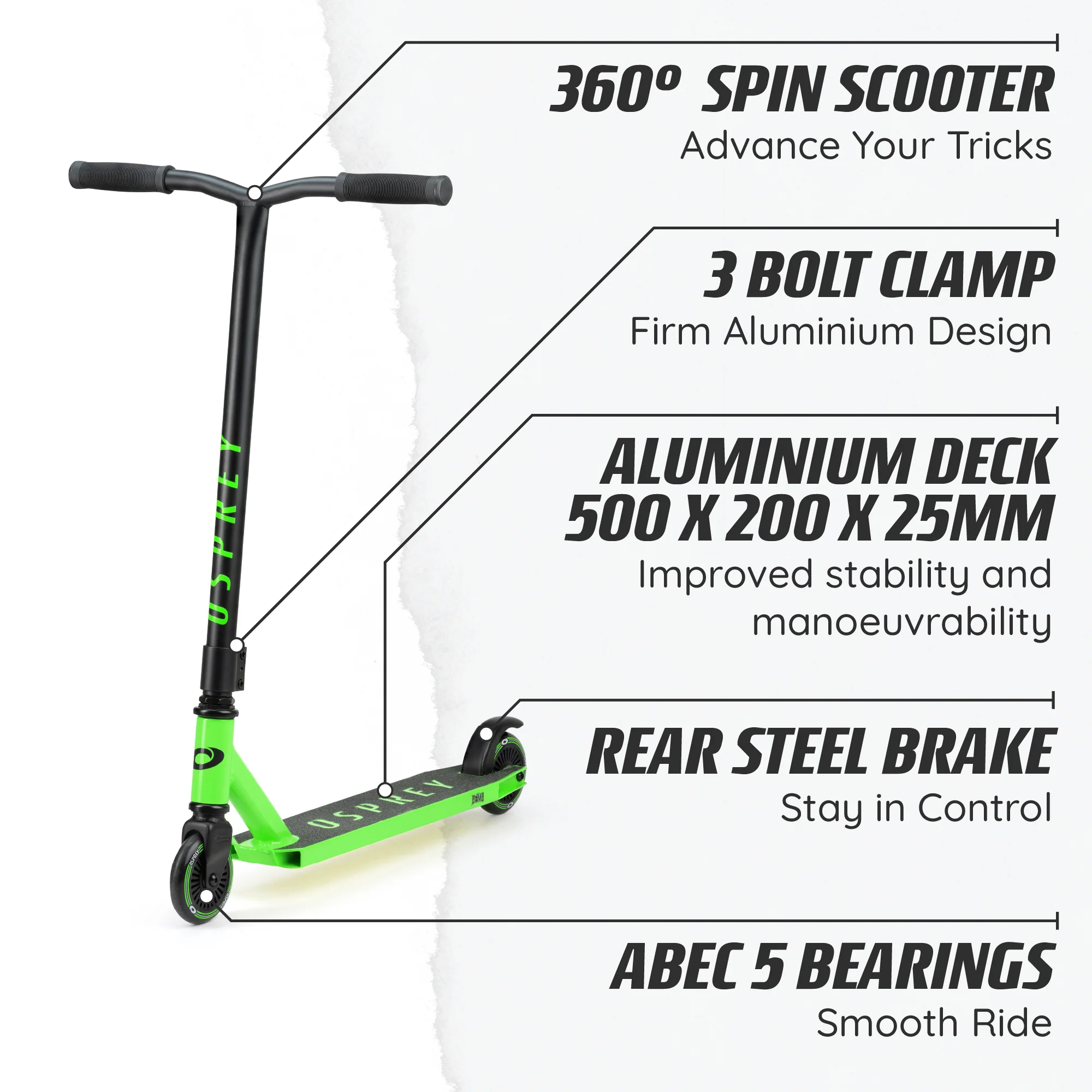 Beginner Stunt Scooters Bomb - Green - Image 7