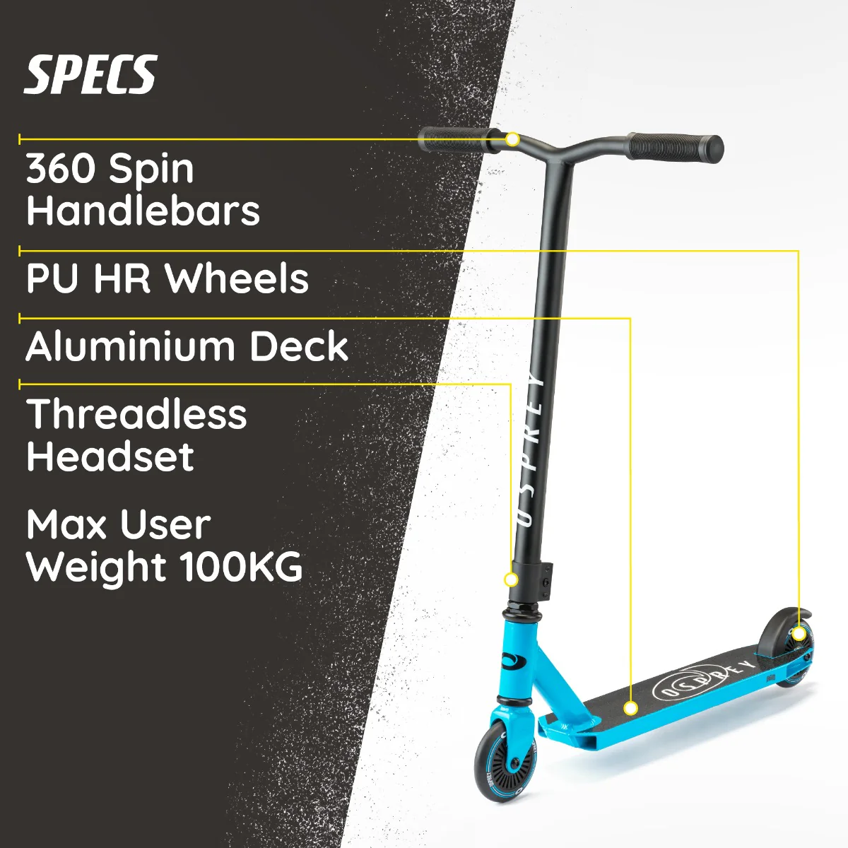 Beginner Stunt Scooters Bomb - Blue - Image 6