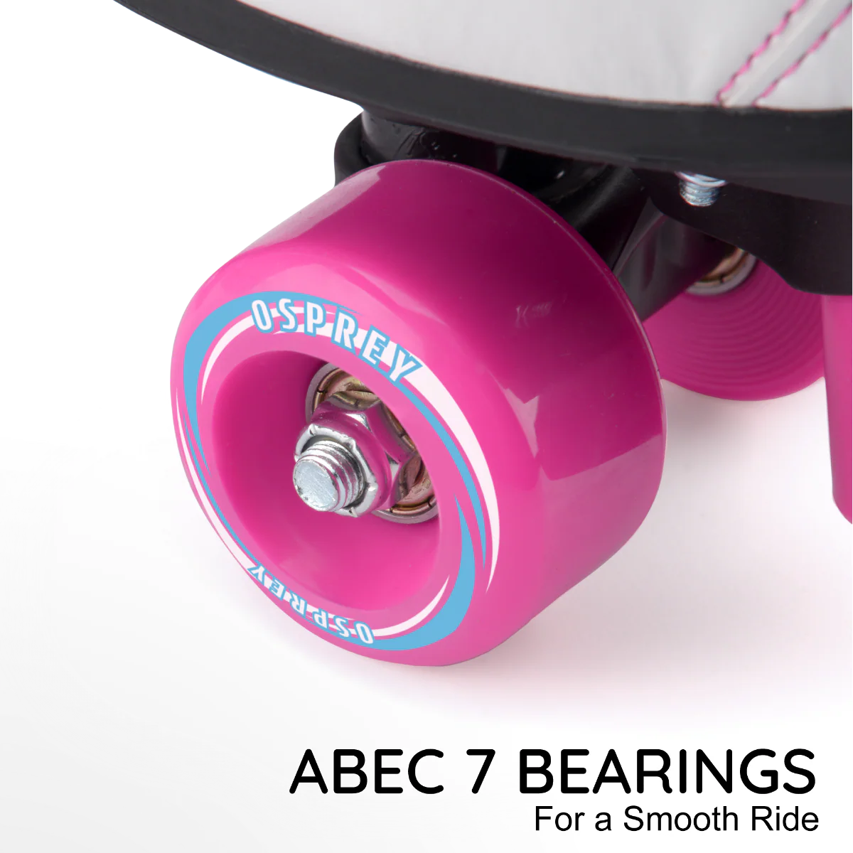 Disco Quad Roller Skates - White - Image 3