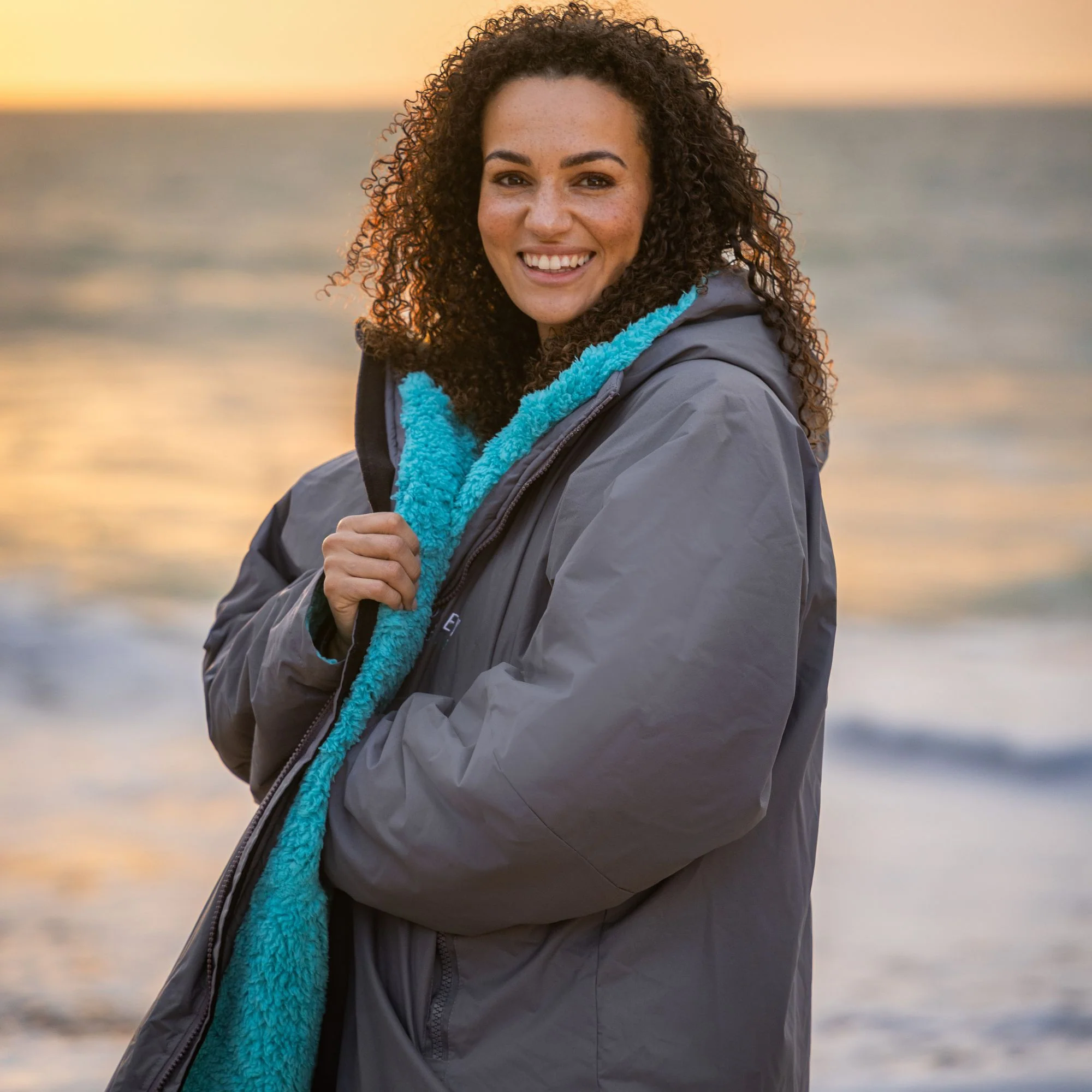 Hooded Changing Robe - Unisex - Grey - Image 2