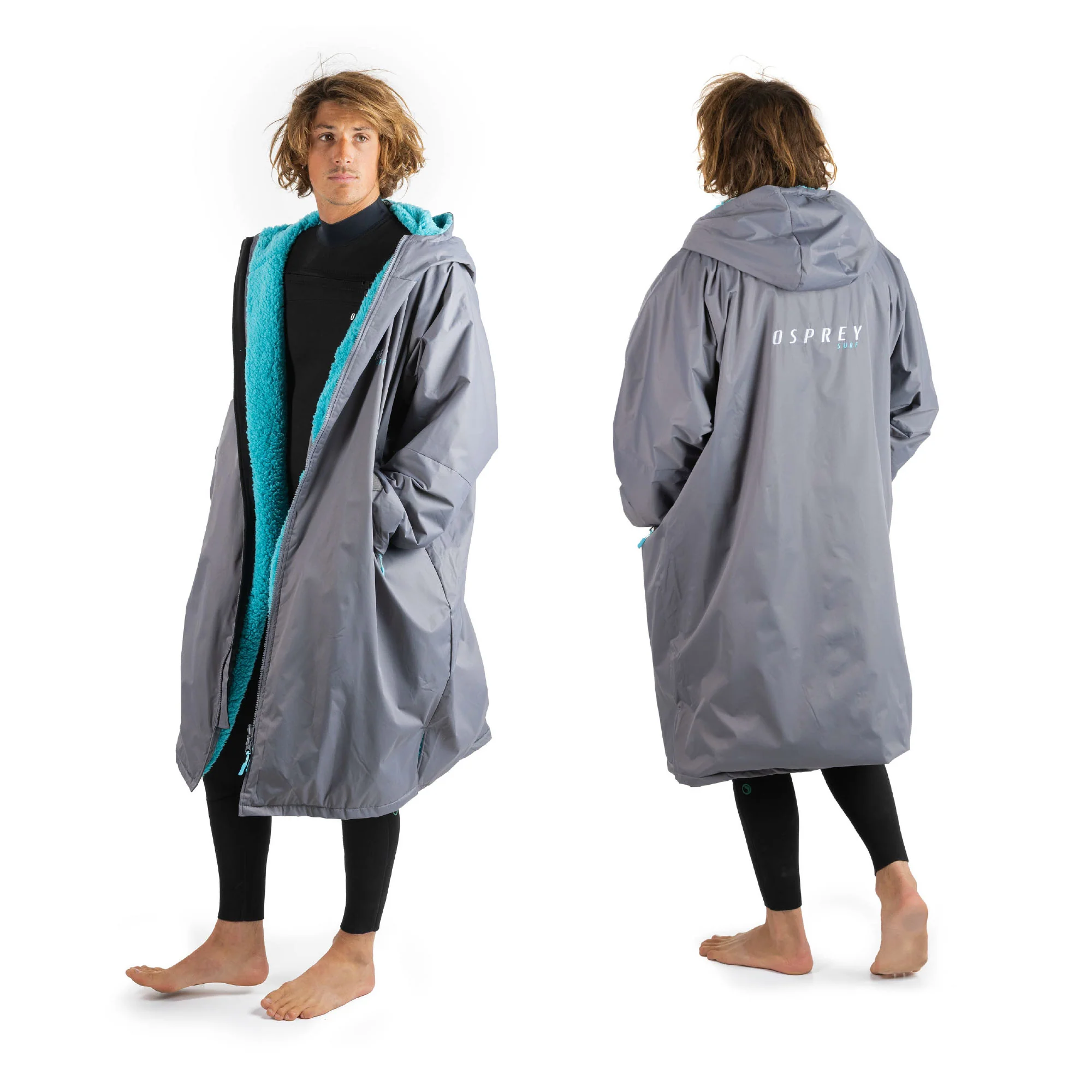 Hooded Changing Robe - Unisex - Grey - Image 7
