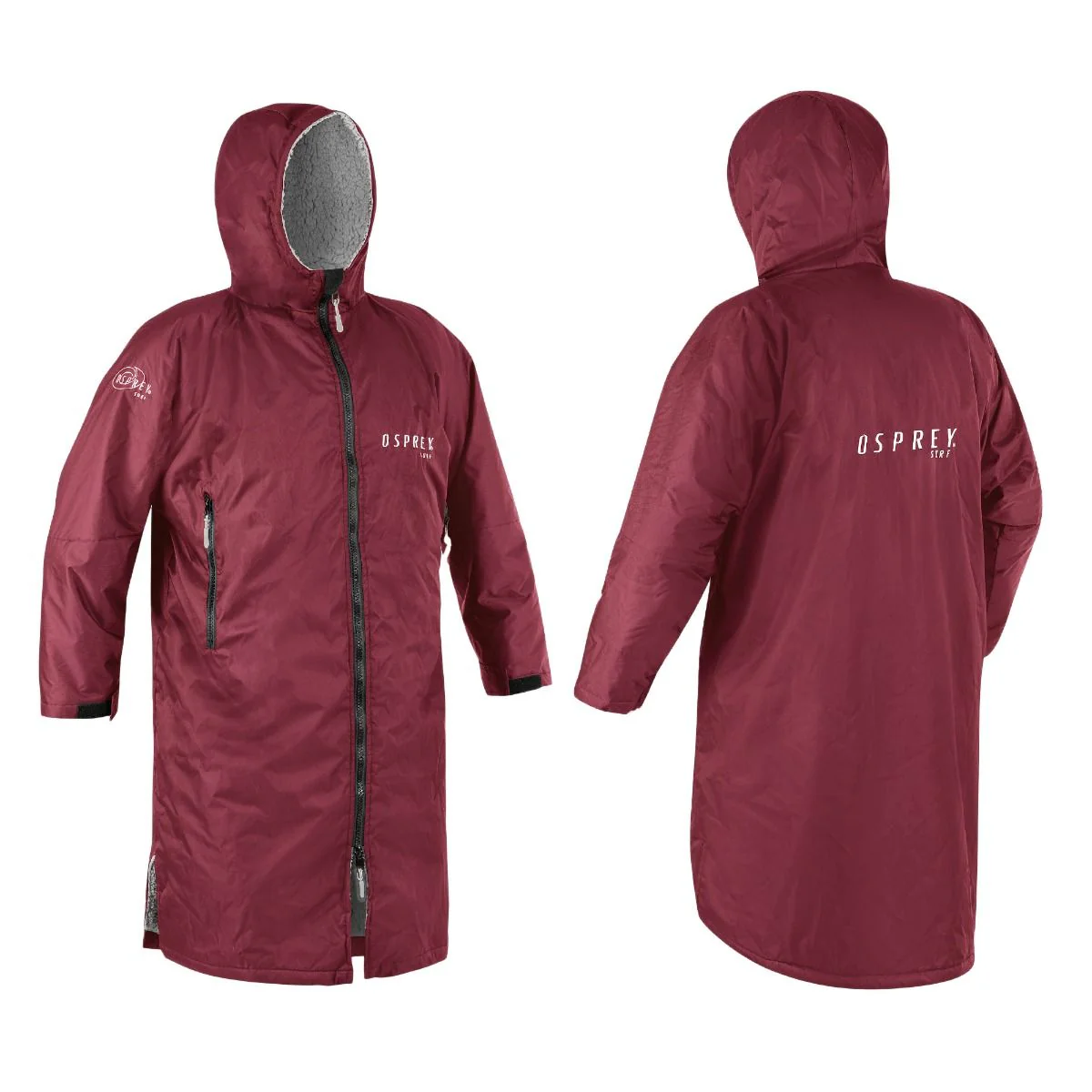 Hooded Changing Robe - Unisex - Maroon - Image 6