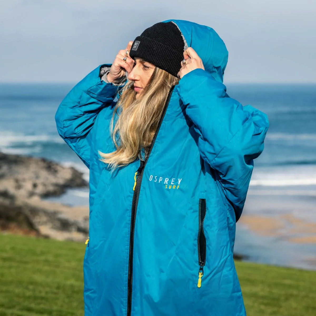 Hooded Changing Robe - Unisex - Teal - Image 2
