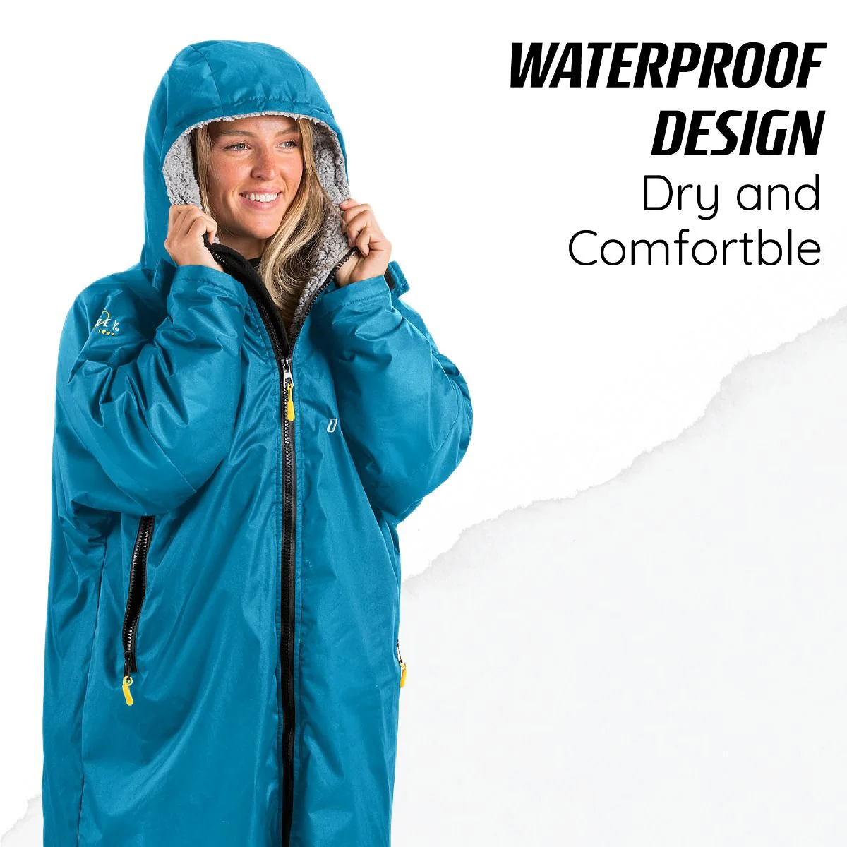 Hooded Changing Robe - Unisex - Teal - Image 3