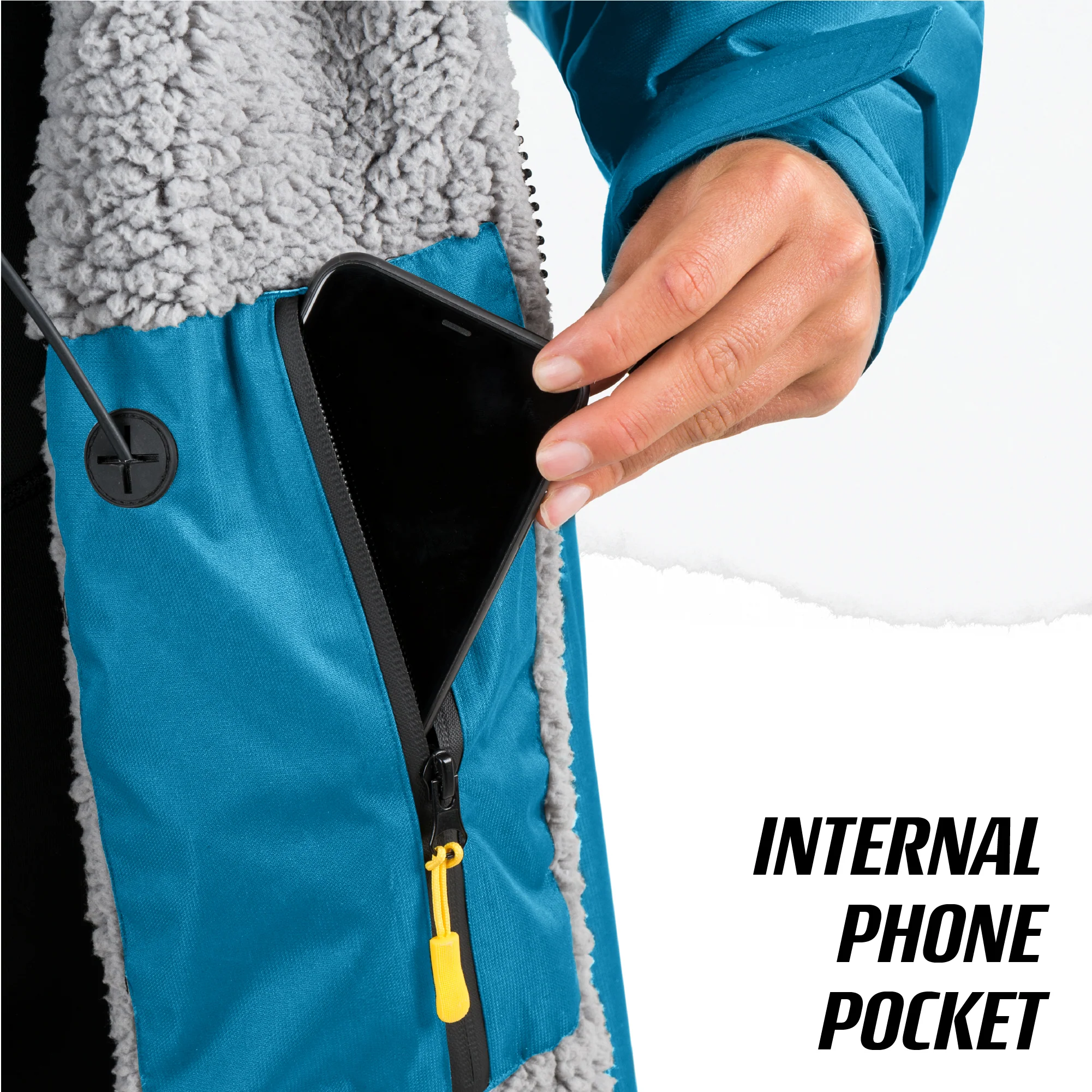 Hooded Changing Robe - Unisex - Teal - Image 5