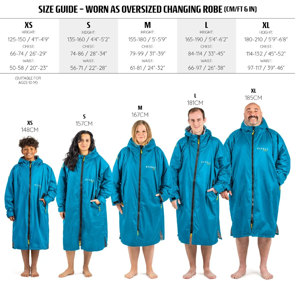 Hooded Changing Robe - Unisex - Teal - Image 7