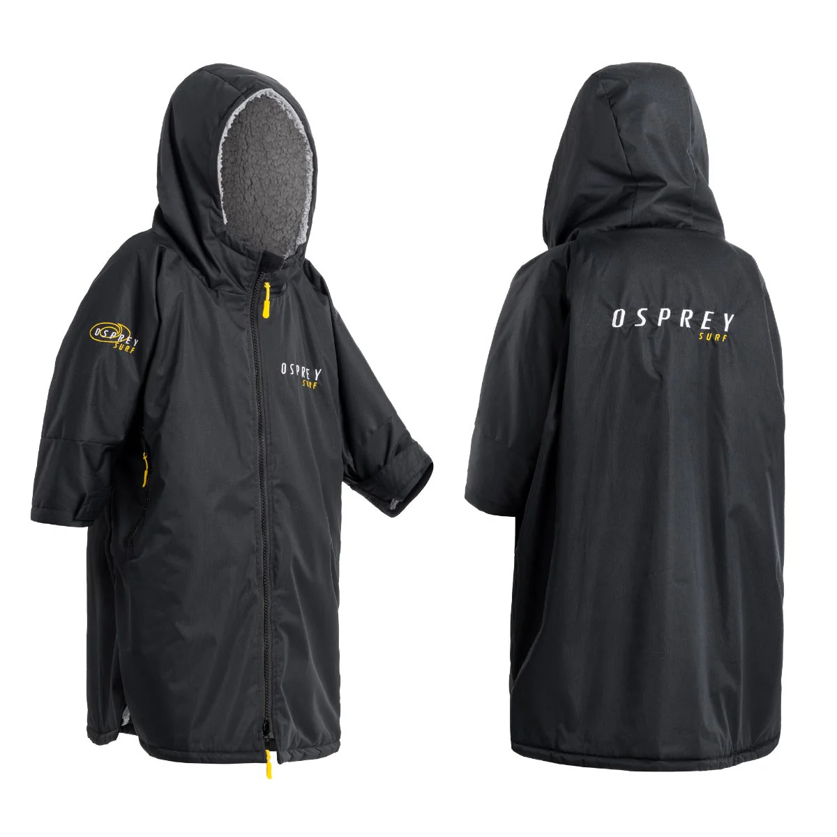 Hooded Kids Changing Robe - Black - Image 8