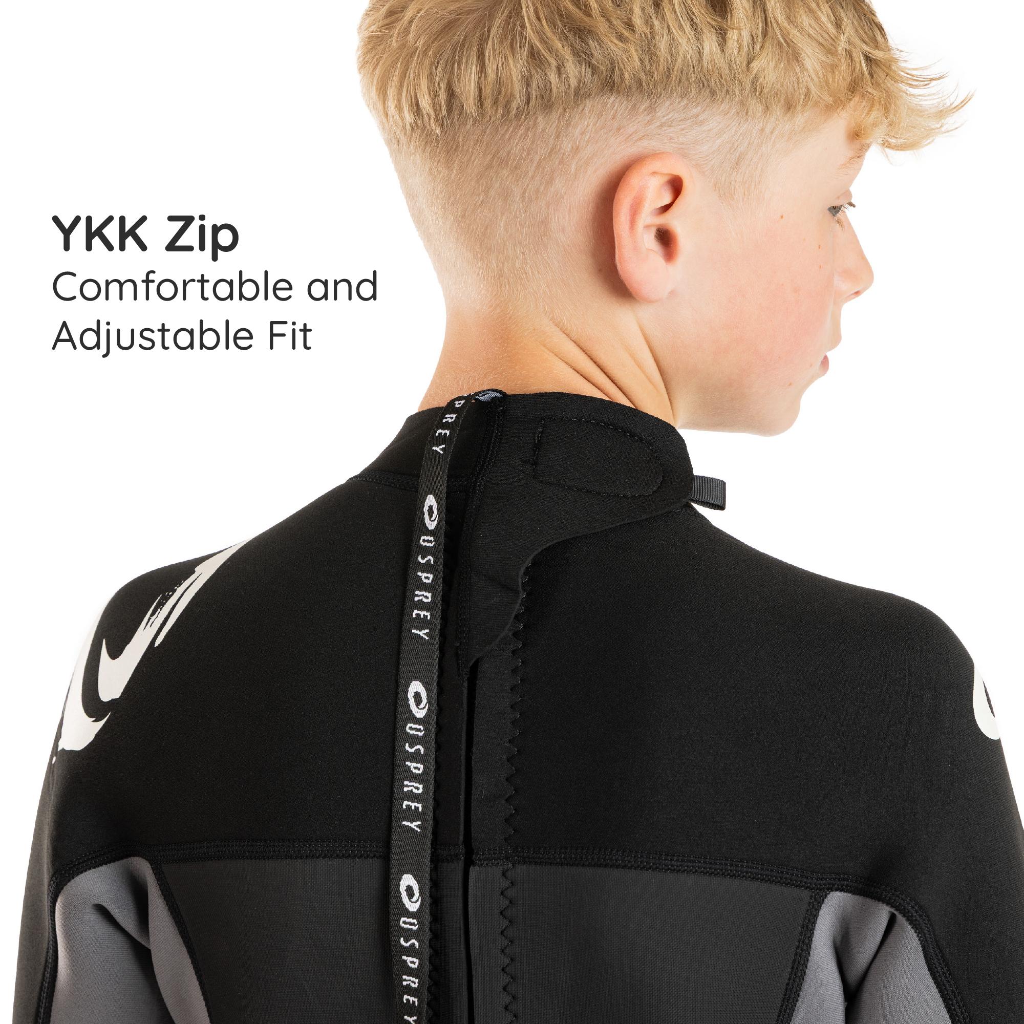 Kids 3mm Origin Full Length Summer Wetsuit - Red - Image 5