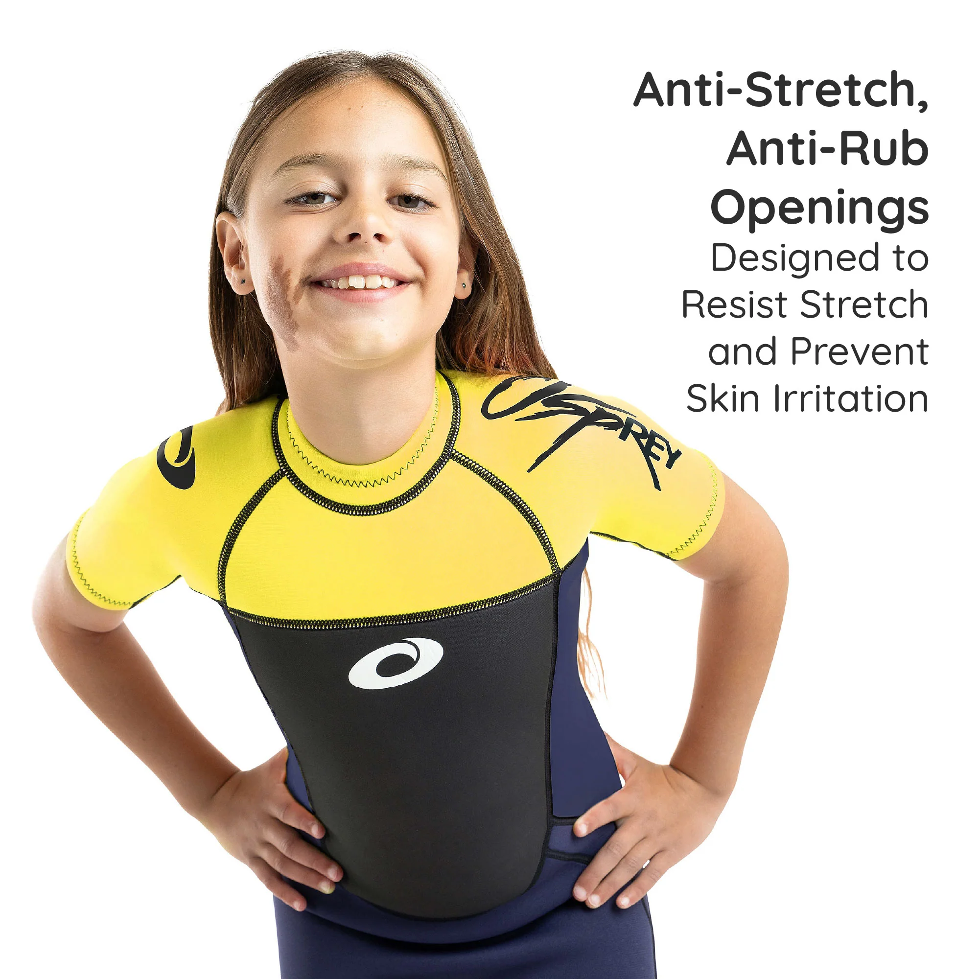 Kids 3mm Origin Shorty Wetsuit - Yellow - Image 3