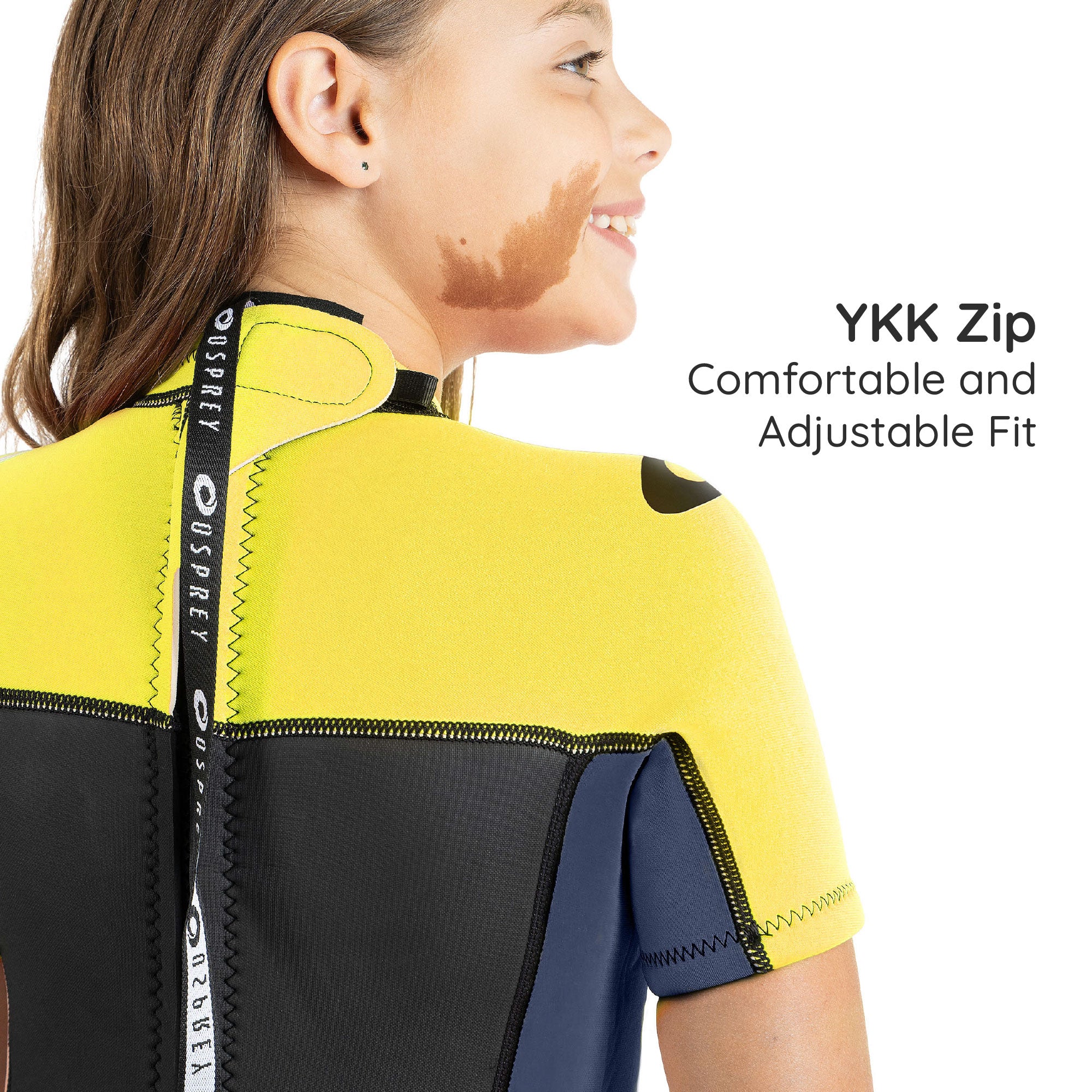 Kids 3mm Origin Shorty Wetsuit - Yellow - Image 4