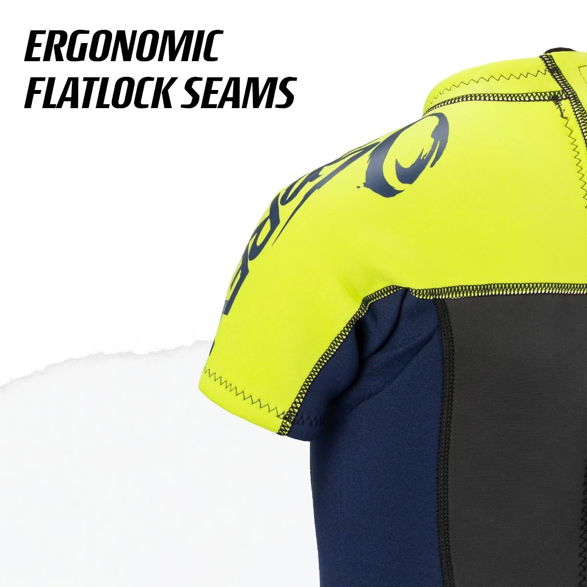 Kids 3mm Origin Shorty Wetsuit - Yellow - Image 5