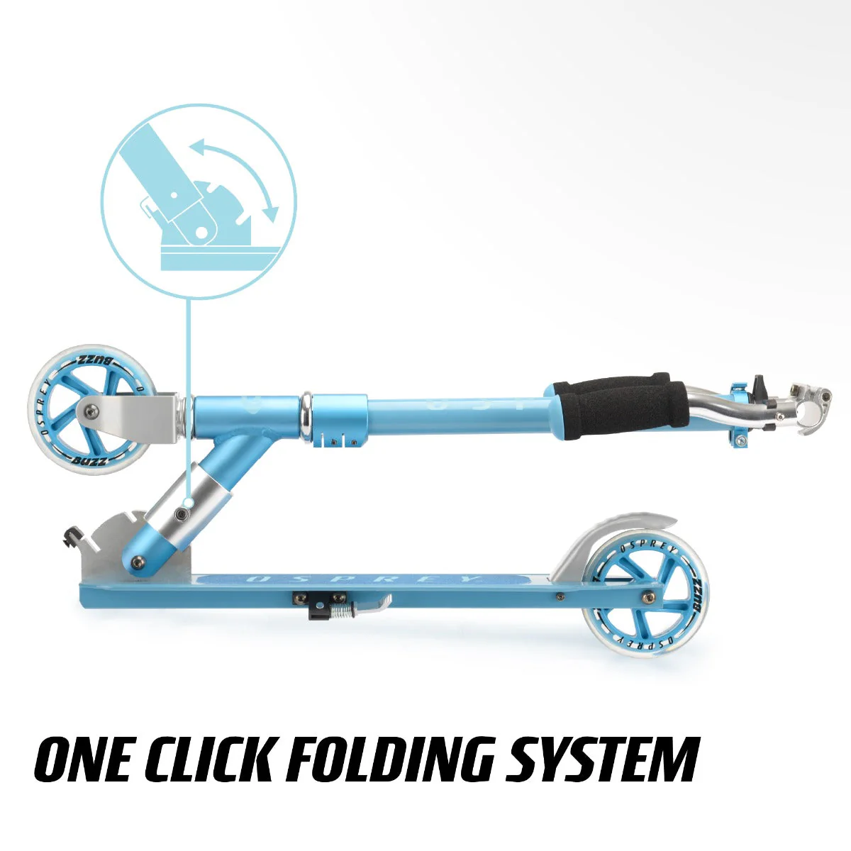 Kids Folding Scooter - Buzz - Blue - Image 5