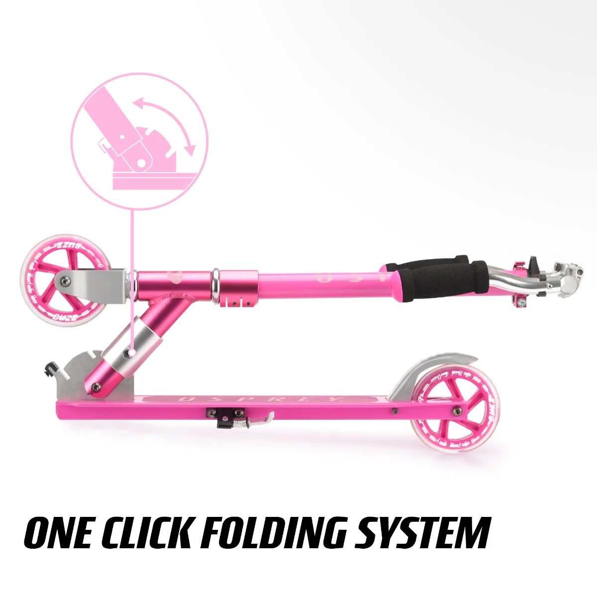 Kids Folding Scooter - Buzz - Pink - Image 5