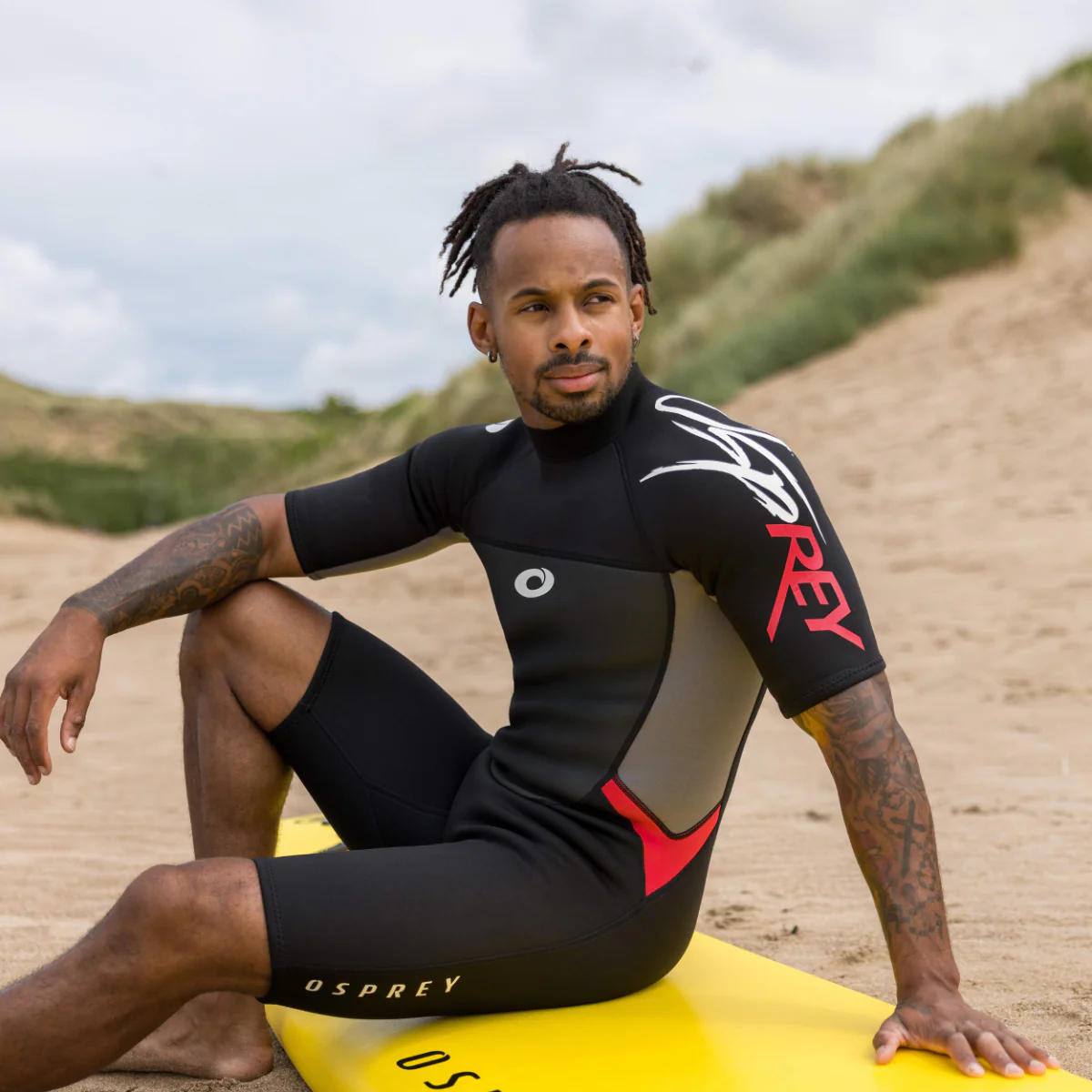 Mens 3mm Origin Shorty Wetsuit - Red