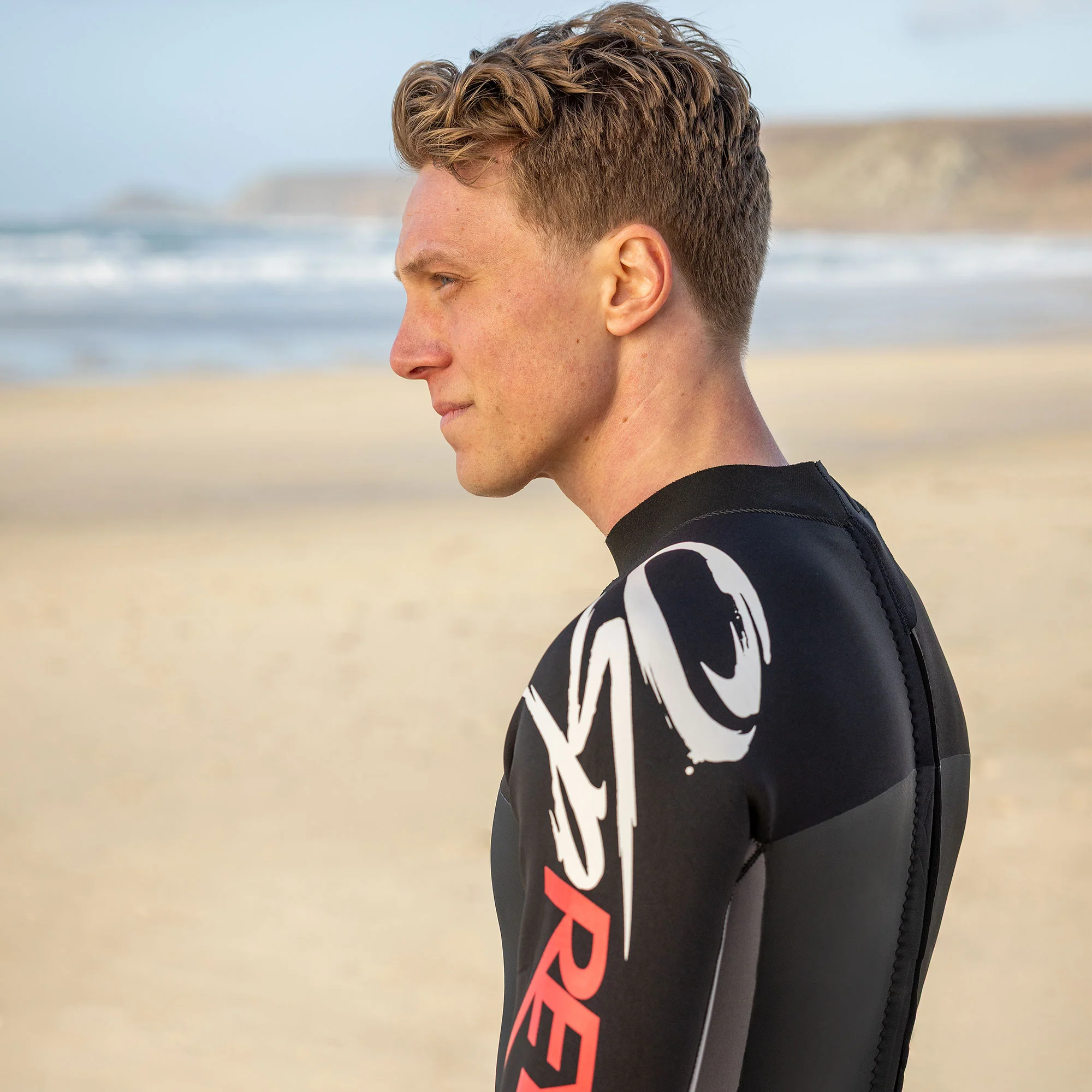 Mens 5mm Origin Full Length Wetsuit - Red - Image 2