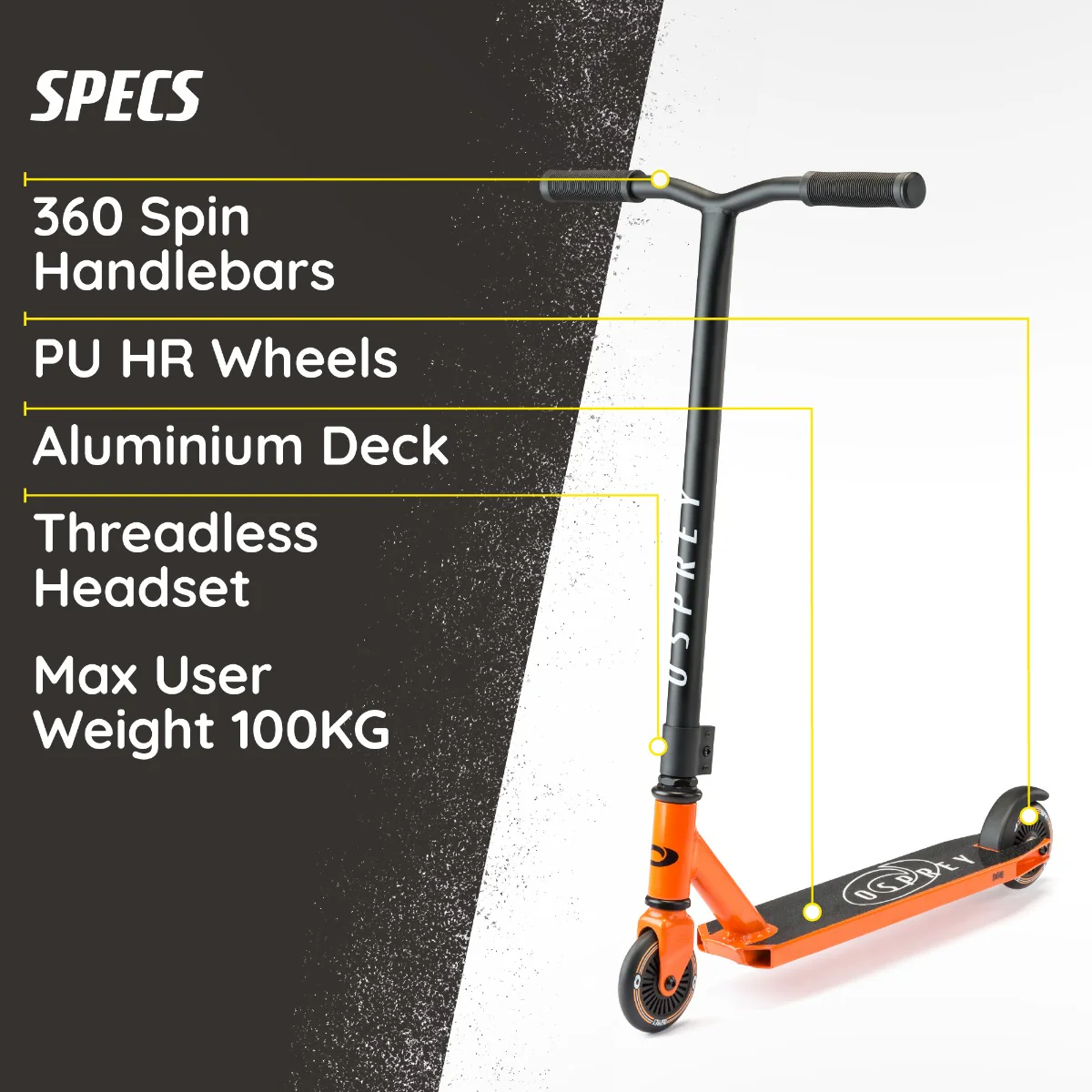 Beginner Stunt Scooters Bomb - Orange - Image 6