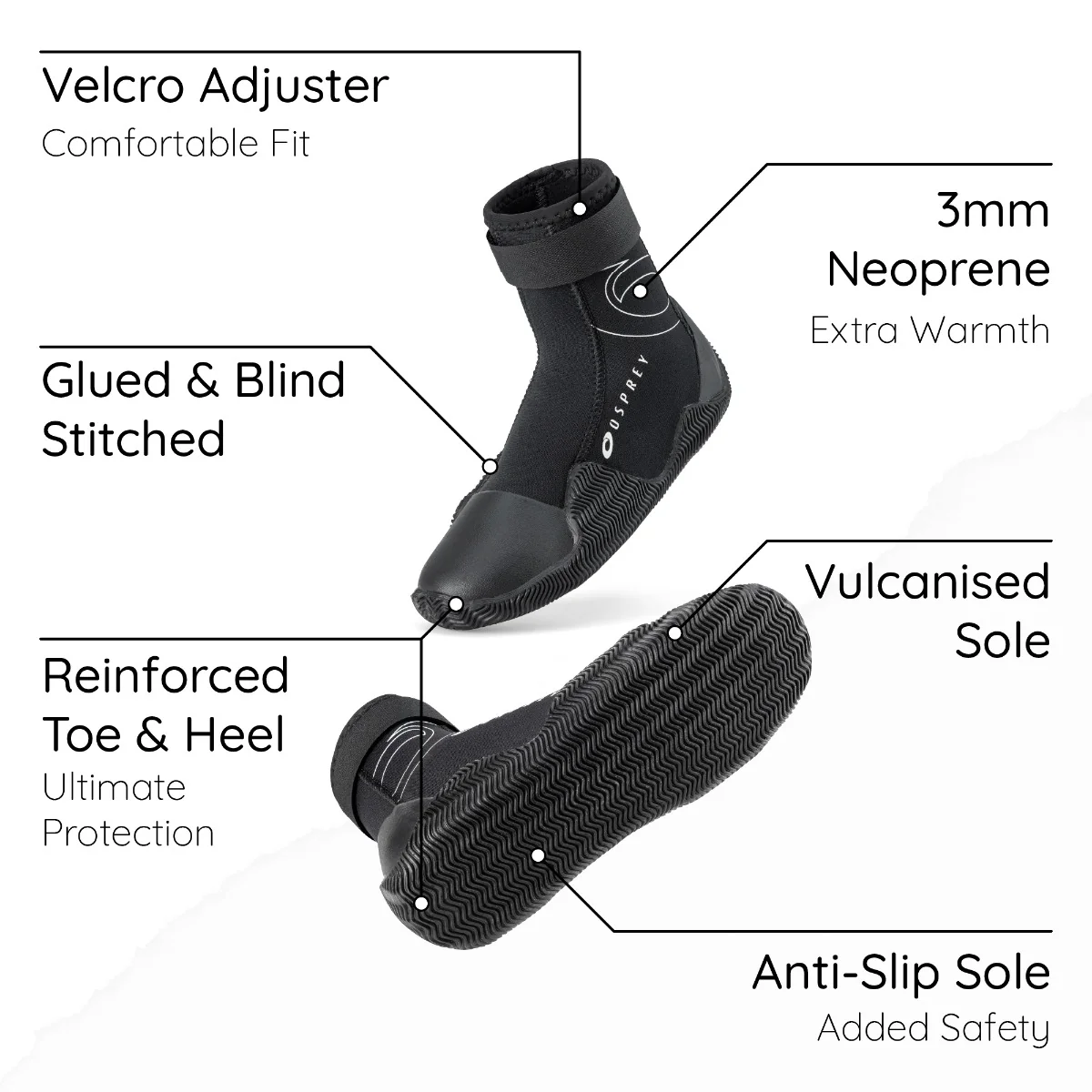 Junior 3mm Wetsuit Boots - Image 2
