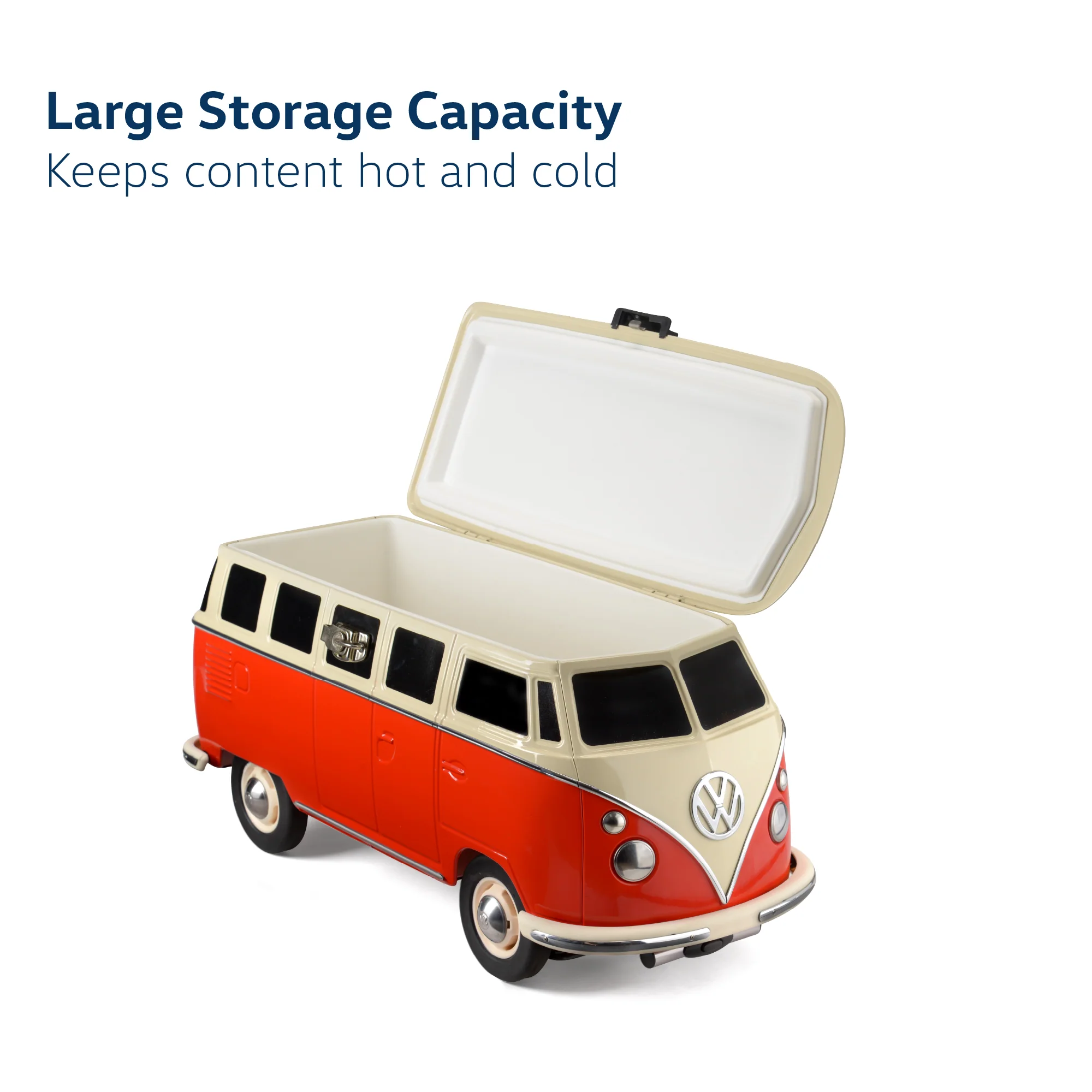 VW 26L Premium Steel Cooler Box with Wheels & Pull Handle - Image 3