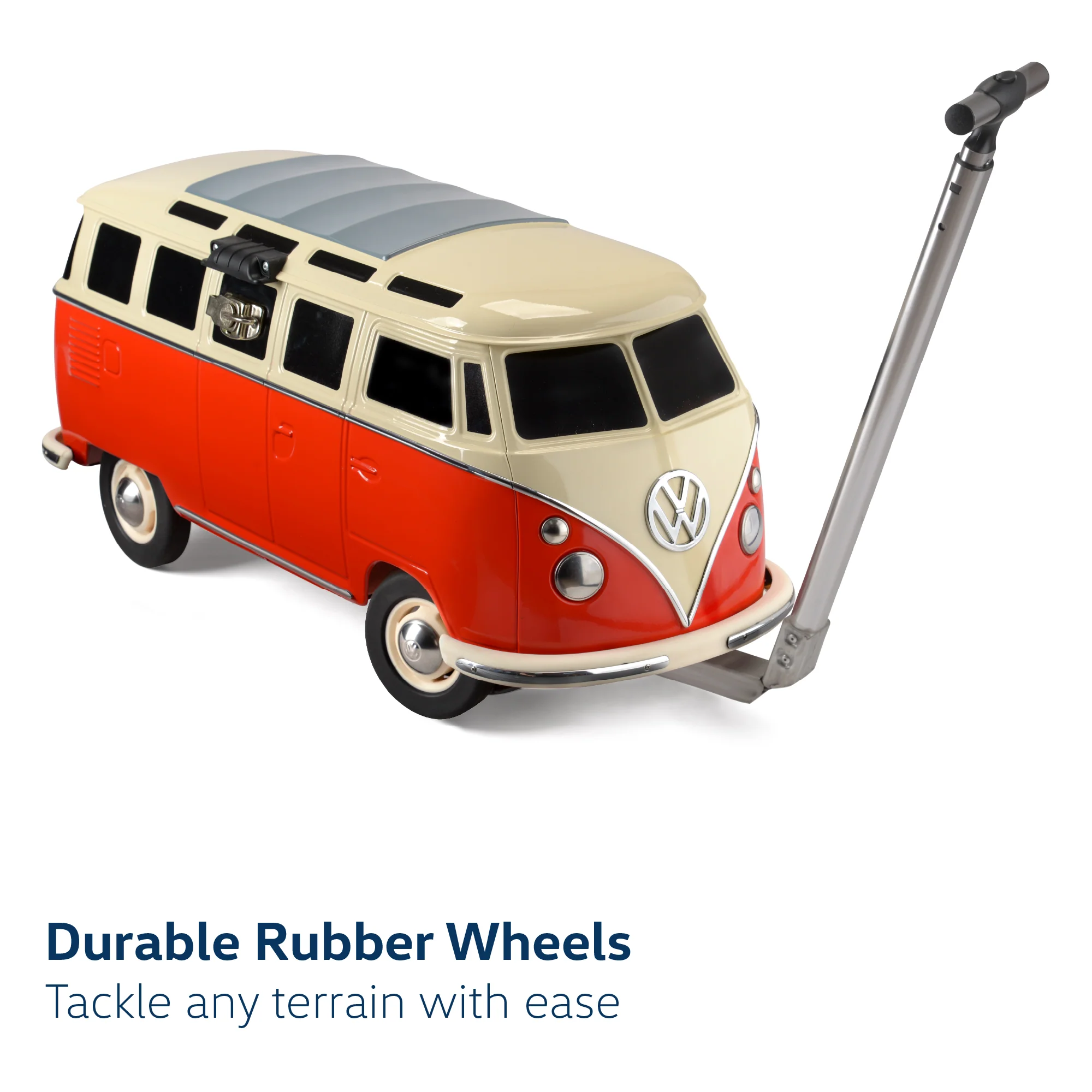 VW 26L Premium Steel Cooler Box with Wheels & Pull Handle - Image 4